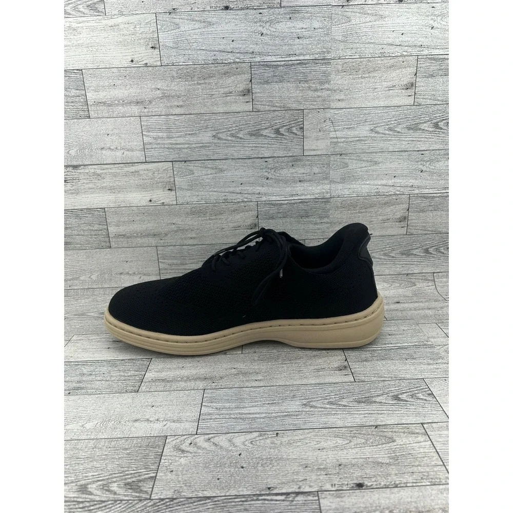 Orthofeet 468 Men Black Knit Wingtip Oxford Shoes Size 10 D Medium Ortho-Cushion